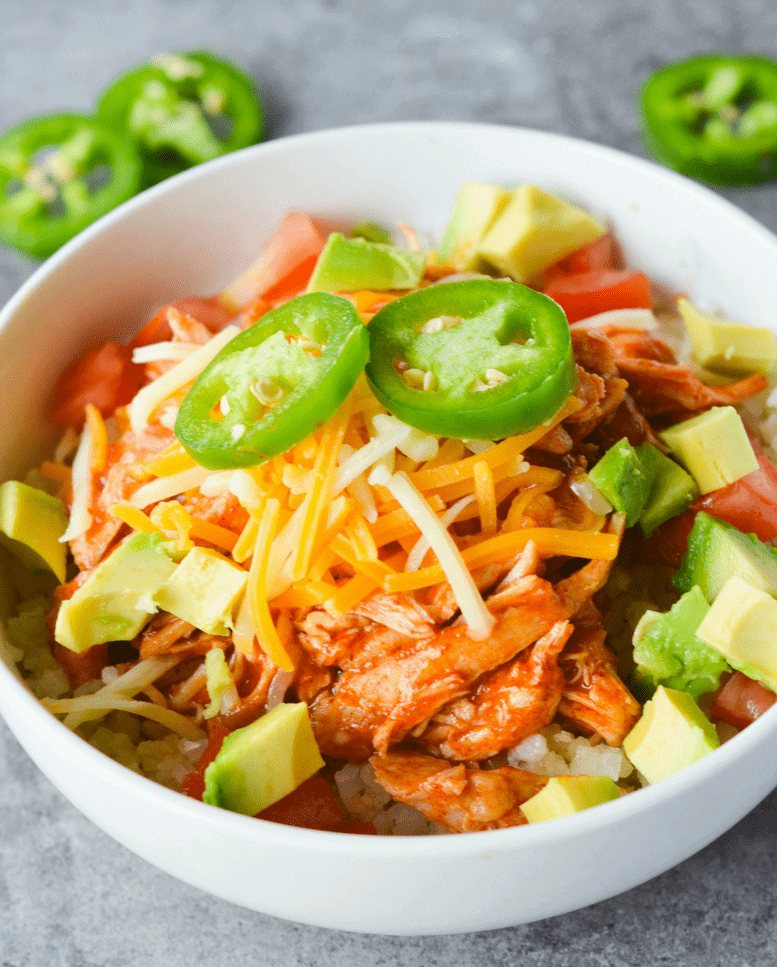 Nutritious Keto Crockpot Recipes: Keto Chicken Enchilada Bowl