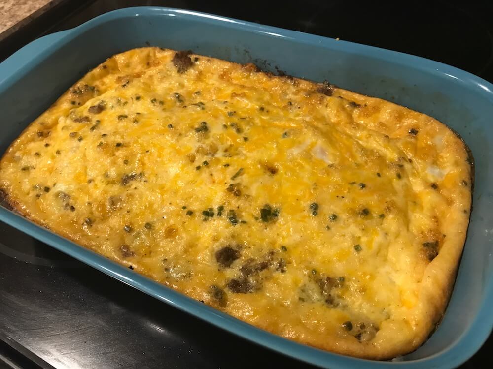 Keto Spicy Sausage, Egg and Cheese Casserole