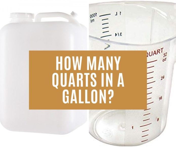 How many quarts in a gallon and conversion